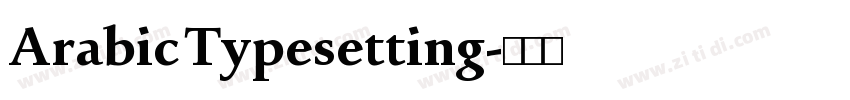 Arabic Typesetting字体转换